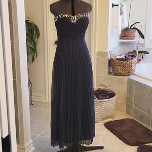 NEW Dark blue strapless maxi dress